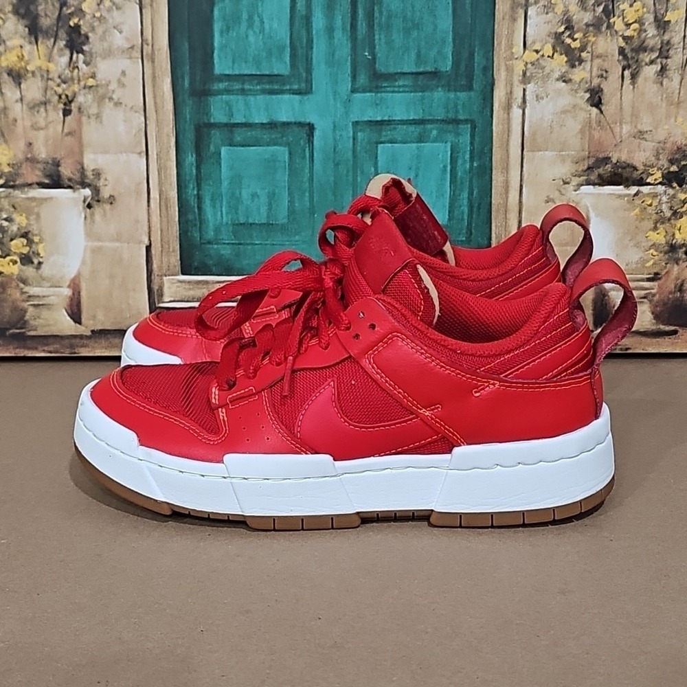 Nike Dunk Low Womens Disrupt University Red Gum Sneakers‎ CK6654-600 Size 7
